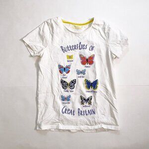 Mini Boden "Butterflies of Great Britain" Applique Tee, Size 11/12